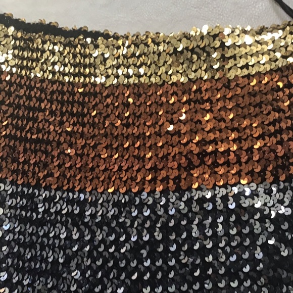 Keyloun Vintage 70’s sequin strapless maxi cocktail dress - Picture 4 of 10